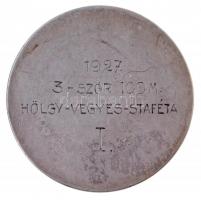 Göröntsér Greff Lajos (1888-1976) 1927. "Magyar Úszó-Szövetség Bajnoki Érme" jelzett Ag sp...