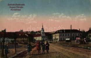 Szepesváralja, Spisské Podhradie, Kirchdrauf; utca, piac, tér / market square, street (EK)