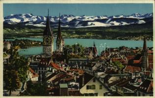 1936 Zürich, Zurich von der Urania aus / general view. Photoglob-Wehrli & Vouga & Co.