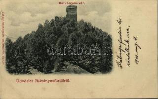 1902 Bálványosfürdő, Baile Balvanyos (Torja, Turia); Bálványos vár. Divald / castle
