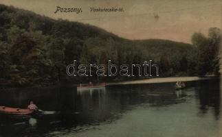 1913 Pozsony, Pressburg, Bratislava; Vaskutacska tó / lake
