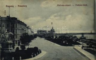 1912 Pozsony, Pressburg, Bratislava; Fadrusz rakpart / quay