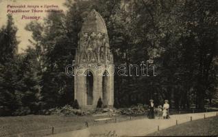 1911 Pozsony, Pressburg, Bratislava; Ferenciek tornya a ligetben / Franziskaner Thurm / tower monument