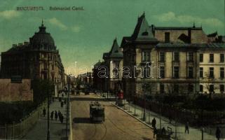Bucuresti, Bucharest; Bulevardul Carol / street and tram