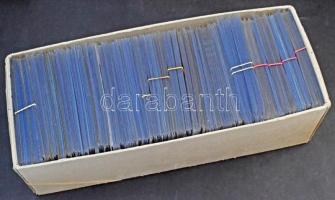 Egy doboznyi (kb. 1200 db) Lindner műanyag képeslaptartó tok / A box of Lindner plastic postcard holder cases, Cca. 1200 pieces