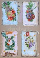 Kb. 400 db RÉGI francia és romantikus motívum képeslap albumban: hölgyek, gyerekek és fotók. Vegyes ...