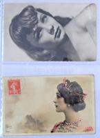 Kb. 100 db RÉGI motívum képeslap albumban: színészek és színésznők. vegyes minőség / Cca. 100 motive...