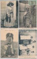 31 db RÉGI madagaszkári városképes és motívum képeslap: folklór / 31 pre-1945 Madagascarian town-view and motive postcards: folklore