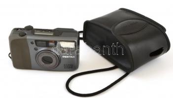 Pentax Espio 115M filmes kompakt fényképezőgép, jó állapotban, eredeti tokjával, lemerült elemmel, nem kipróbált