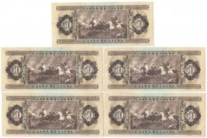 1980. 50Ft (5x) sorszámkövetők T:I