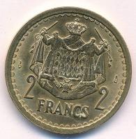 Monaco 1945. 2Fr Al-Br "II. Lajos" T:2 
Monaco 1945. 2 Francs Al-Br "Louis II" ...