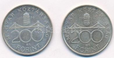 1994. 200Ft Ag "Deák" (2x) T:1- Adamo F13.1