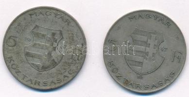 1947. 5Ft Ag "Kossuth" (2x) T:3 patina Adamo F8.1