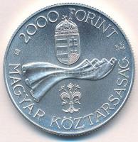 1996. 2000Ft Ag "Ötvenéves a Forint" kapszulában, tanúsítvánnyal, dísztokban T:BU Adamo EM...