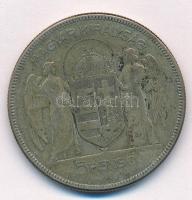 1930. 5P Ag "Horthy jobbra" T:3- patina Adamo P8