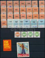 Kb 670 db svájci parafilatélia berakó lapokon