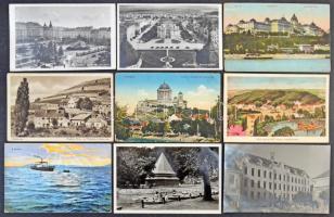 190 db régi magyari városképes lap, érdekes, változatos anyag / 190 old Hungary view cards, interesting lot!