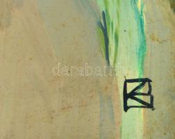 Kárpáti Gusztáv (1941-2013): A Mester és... Olaj, farost, jelzett, keretben, 50x37 cm