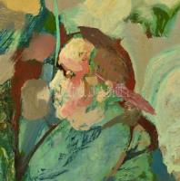 Kárpáti Gusztáv (1941-2013): A Mester és... Olaj, farost, jelzett, keretben, 50x37 cm