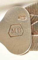 Ezüst(Ag) négyszálas fonott nyaklánc, jelzett, h: 45,5 cm, nettó: 25,2 g