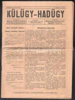 1915-1917 A Világháború képes krónikája. 59. füzet. 1915. nov. 21.+Külügy-hadügy. IV. évf. 8. sz. 19...