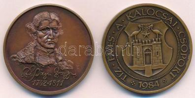 Fritz Mihály (1947-) 1984. "MÉE / Tíz éves a Kalocsai Csoport" Br emlékérem (42,5mm) + Kel...