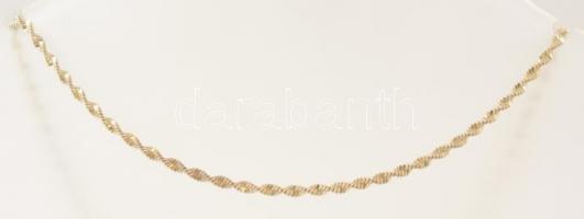 Ezüst(Ag) csavart nyaklánc, h: 42 cm, nettó: 7 g