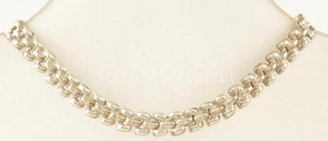 Ezüst(Ag) áttört mintás karkötő, jelzett, h: 21 cm, nettó: 5 g