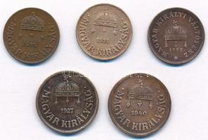 1902-1940. 1f-2f Br (5xklf) T:2,2-