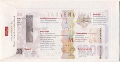 Ausztria ~1997. 500 és 1000 Schillinges "MUSTER (MINTA)" feliratú bankjegyeinek előlapi ké...