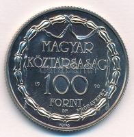 1990. 100Ft Cu-Ni "200 éves a hivatásos magyar nyelvű színjátszás" jelzett próbaveret T:BU...