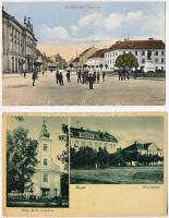 12 db RÉGI magyar városképes lap, vegyes minőség / 12 pre-1945 Hungarian town-view postcards