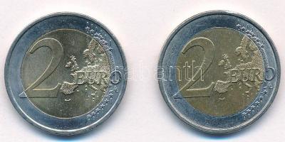 Vegyes: Ausztria 2016. 2E "Nemzeti Bank 200 éves" + Németország 2018. 2E "Berlin"...