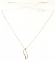 Ezüst(Ag) nyaklánc, függővel, jelzett, h: 40 cm, 2×0,5 cm, nettó: 3,5 g