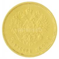 Orosz Birodalom 1899. 5R Au "II. Miklós" (4,31g/0.900) T:2- Russian Empire 1899. 5 Rubles ...