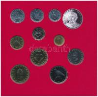 1994. 10f-200Ft (11xklf) forgalmi sor dísztokban, közte 1994. 200Ft Ag "Deák", "Magya...