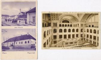 12 db RÉGI magyar városképes lap, vegyes minőség / 12 pre-1945 Hungarian town-view postcards, mixed ...