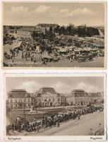 12 db RÉGI magyar városképes lap, vegyes minőség / 12 pre-1945 Hungarian town-view postcards, mixed ...