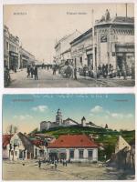 12 db RÉGI magyar városképes lap, vegyes minőség / 12 pre-1945 Hungarian town-view postcards, mixed quality