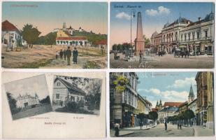 13 db RÉGI magyar városképes lap, vegyes minőség / 13 pre-1945 Hungarian town-view postcards, mixed quality