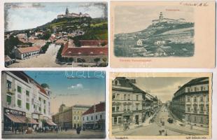 14 db RÉGI magyar városképes lap, vegyes minőség / 14 pre-1945 Hungarian town-view postcards, mixed quality