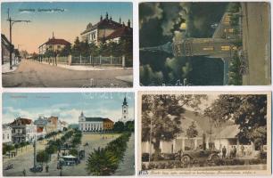 14 db RÉGI magyar városképes lap, vegyes minőség / 14 pre-1945 Hungarian town-view postcards, mixed quality