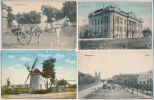 15 db RÉGI magyar városképes lap, vegyes minőség / 15 pre-1945 Hungarian town-view postcards, mixed quality