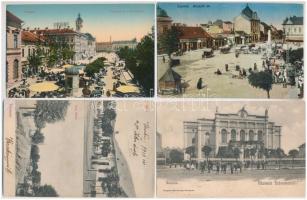 11 db RÉGI magyar városképes lap, vegyes minőség / 11 pre-1945 Hungarian town-view postcards, mixed quality