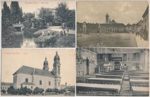 10 db RÉGI magyar városképes lap, vegyes minőség / 10 pre-1945 Hungarian town-view postcards, mixed quality