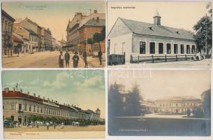 10 db RÉGI magyar városképes lap, vegyes minőség / 10 pre-1945 Hungarian town-view postcards, mixed quality