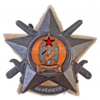 ~1949. Haditorna ezüst fokozat zománcozott Rákosi-címerrel, ezüstözött fém jelvény T:2