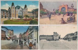 8 db RÉGI magyar városképes lap, vegyes minőség / 8 pre-1945 Hungarian town-view postcards, mixed quality