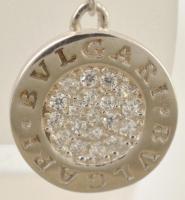 Ezüst(Ag) fülbevalópár Bulgari jelzéssel, d: 1,2 cm, bruttó: 4 g