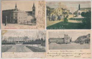 6 db RÉGI magyar városképes lap, vegyes minőség / 6 pre-1905 Hungarian town-view postcards, mixed quality